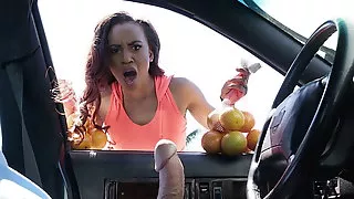 Sucking White Dick in the car