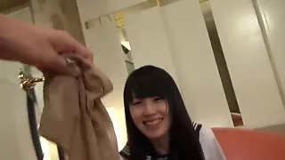 Asian Schoolgirl Footjob