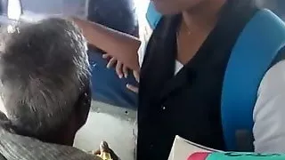 Tamil horny law college girl teasing oldman in bus