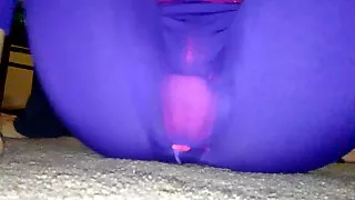 See through blue spandex fat pussy Barbie69