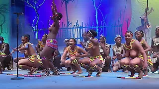 Topless South African beauty pageant show
