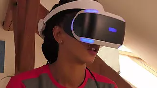 Isabel has a new game in her Playstation VR but she needs..