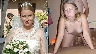 Bride wedding dress before during after compilation wife pov