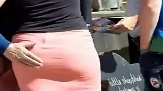 Ass grope tight skirt