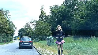 Rubberdoll Monique - rubberwhore hooker on german streets