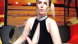 Naughty Ann jiggles her floppy tits at the camera