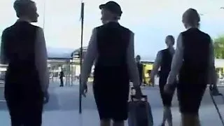 Busty stewardess