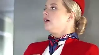 Passenger anally fucks the Stewardess