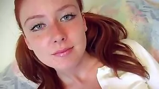 Cute Homegrown redhead can't believe the size of his dick