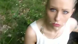 Blonde whore picked up from the street and anal fucked